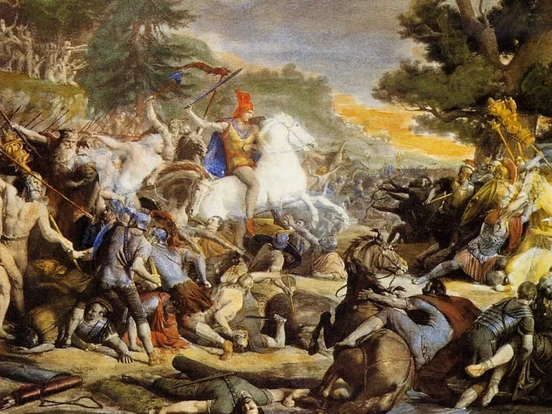 1819-Friedrich Gunkel - La battaglia della foresta di Teutoburgo